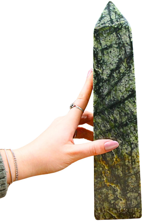 Serpentijn Jungle Jaspis obelisk nr.26