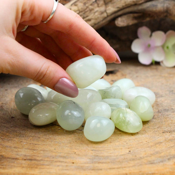 Trommelstenen 250 gr. Jade Serpentijn (mt3), p/kg