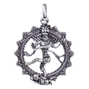 Hanger Shiva Nataraj Zilverkleur 4.5 cm