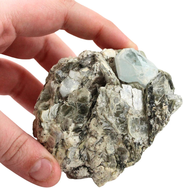 Aquamarijn met mica ruw nr. 101