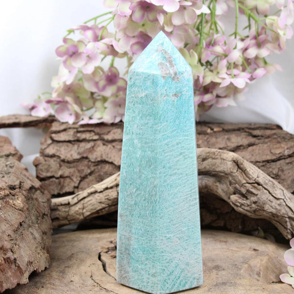 Amazoniet Obelisk Blauwgroen 19,5 cm Madagaskar Nr.02