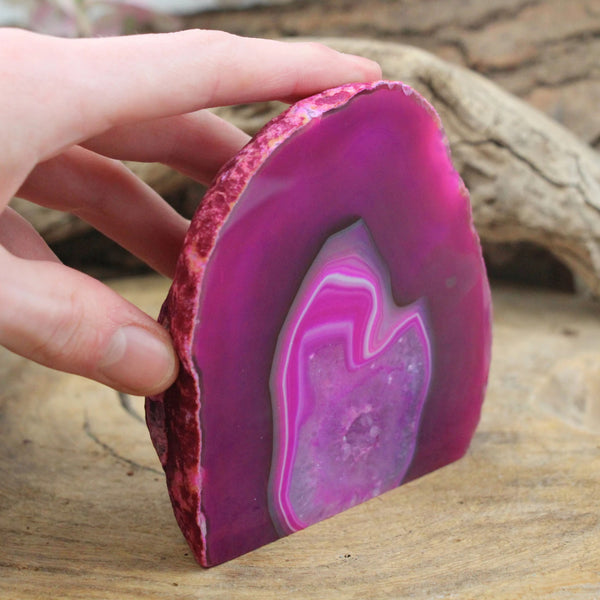 Agaat einden roze (gekleurd) nr.18