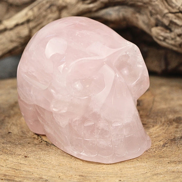 Schedel 11 cm Roze kwarts