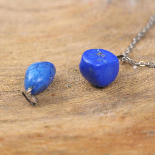 Lapis Lazuli geboorde edelsteenhanger
