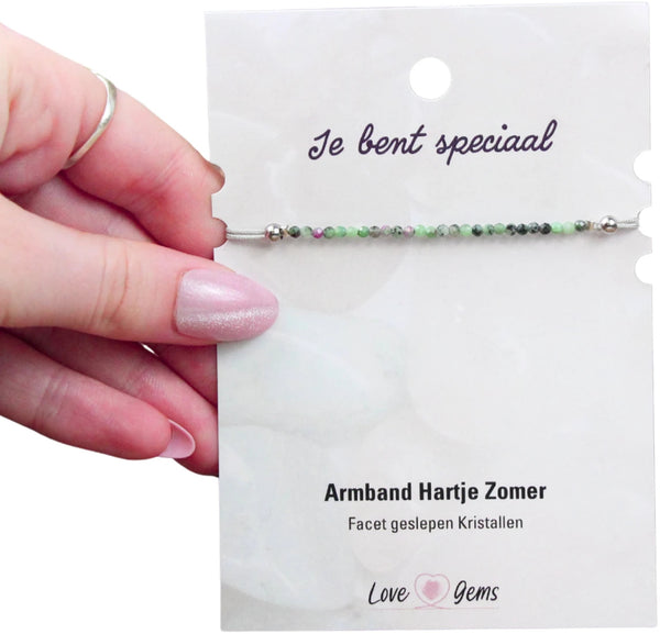 Hartje zomer armband multikleur - Moederdag
