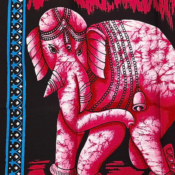 Olifanten Doek - Roze - wandkleed 115cm x 54cm