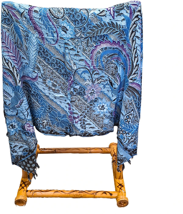 Sarong - 019 - Blauwe pracht van Om Namaste - Pareo Saunadoek Wikkeljurk