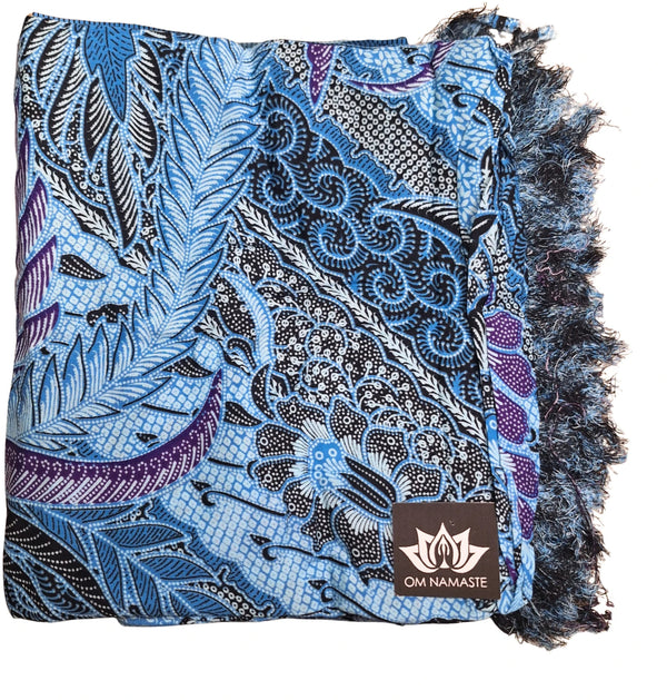 Sarong - 019 - Blauwe pracht van Om Namaste - Pareo Saunadoek Wikkeljurk