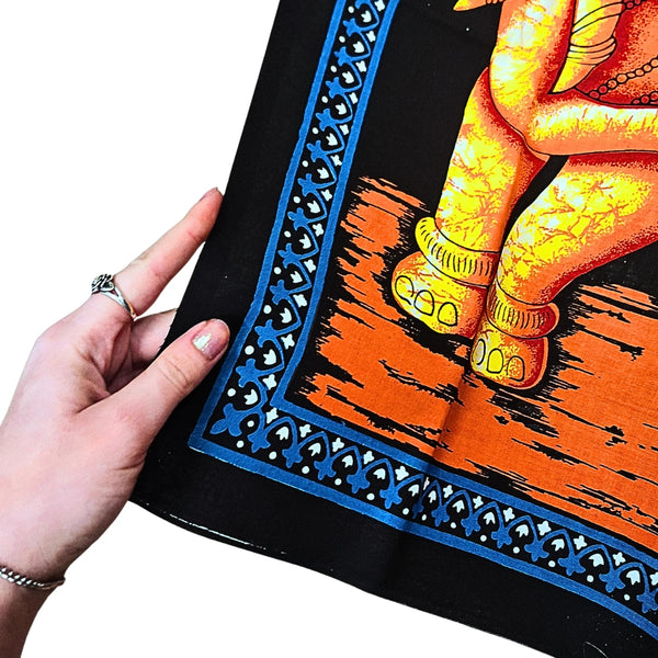 Olifanten Doek - Oranje - wandkleed 115 cm x54 cm