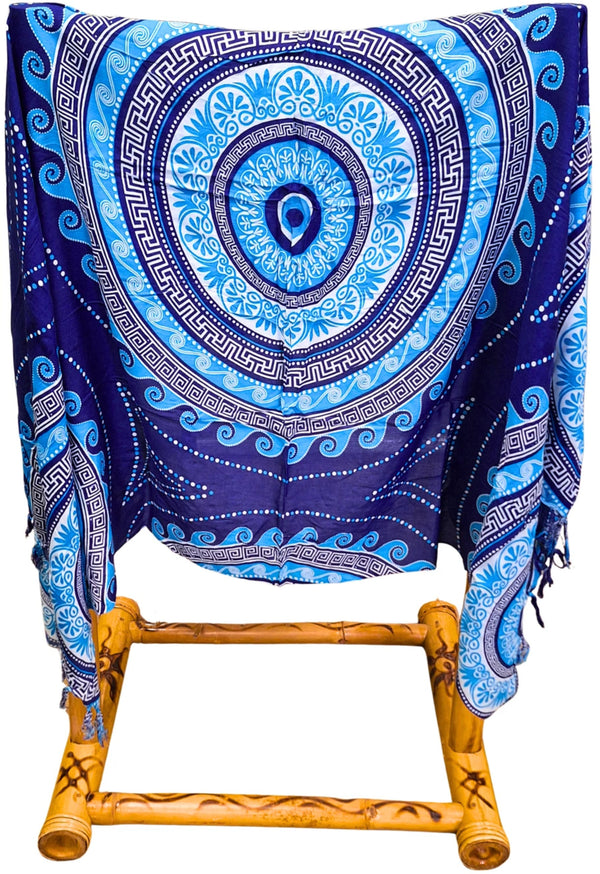 Om Namaste Sarong - 504 - Blauwe Mandala - Griekse Stijl