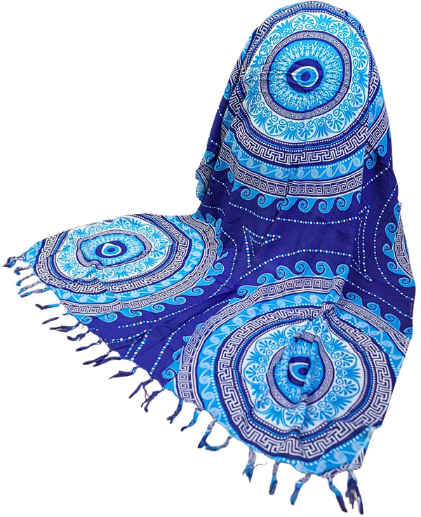 Om Namaste Sarong - 504 - Blauwe Mandala - Griekse Stijl
