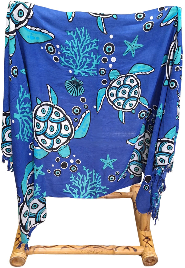 Om Namaste Sarong - 664 - Schildpadjes en Zeeleven