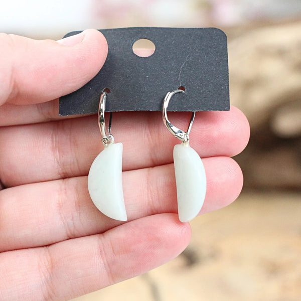 Amazoniet Maan oorbellen - fashion jewelry