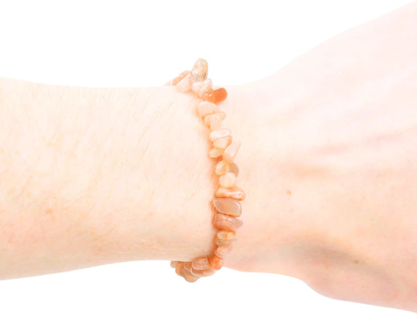 Splitarmband + kaart Maansteen oranje