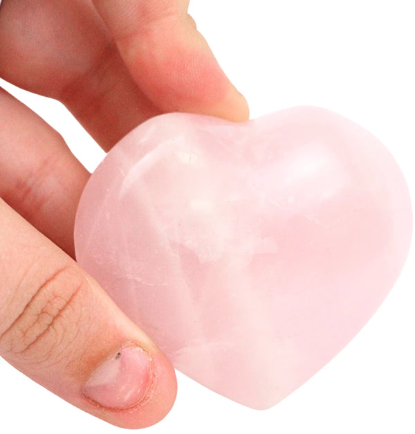 Roze kwarts hart 70-100 gram