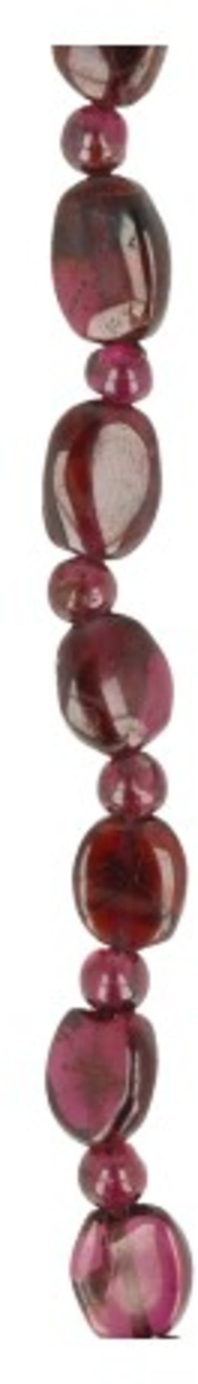 Granaat collier ovaal 70 cm