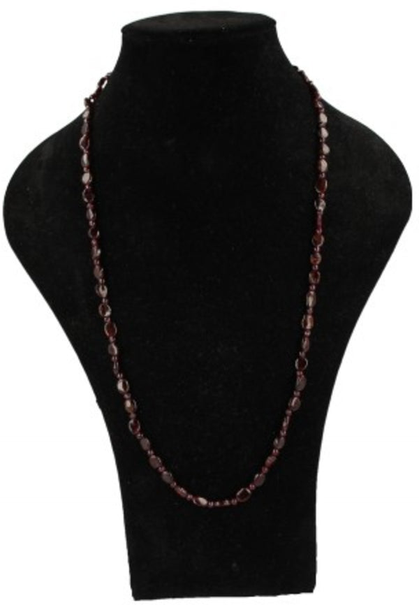 Granaat collier ovaal 70 cm