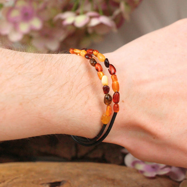 Barnsteen spiraal bar armband (Amber)