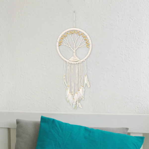 Dromenvanger - Tree of life 30 cm beige kralen