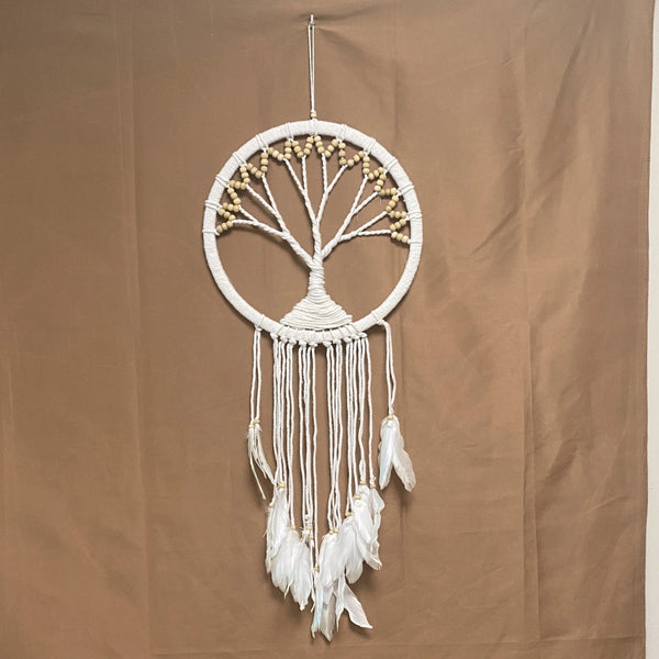 Dromenvanger - Tree of life 30 cm beige kralen