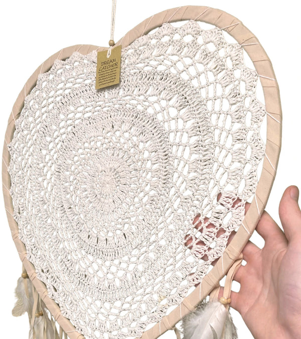 Dromenvanger gehaakt hart 43 cm