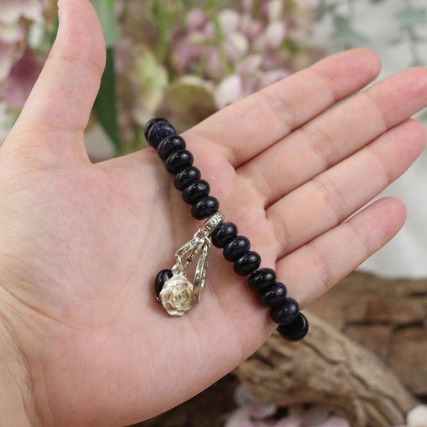 Armband blaufluss met bedels