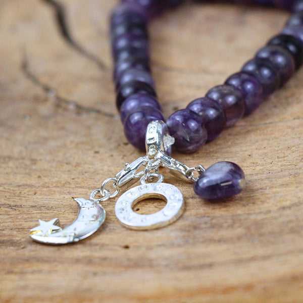 Armband Amethist met bedels