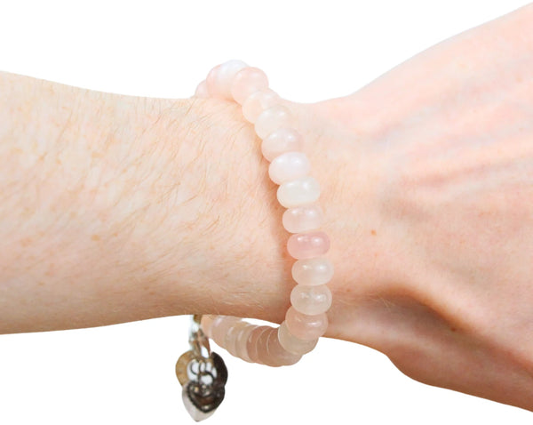 Armband Rozenkwarts met bedels