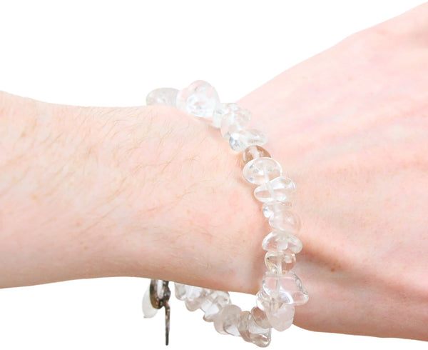Split armband Bergkristal met bedels
