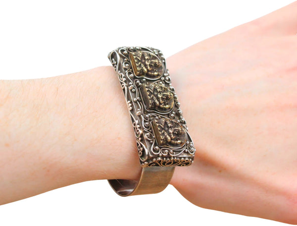 Tibetaanse zilveren armband Ganesha