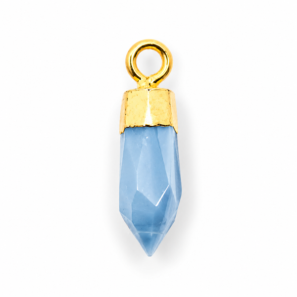 Edelsteenhanger Punt Blauwe Opaal (12 mm)