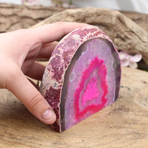 Agaat einden roze (gekleurd) nr.23