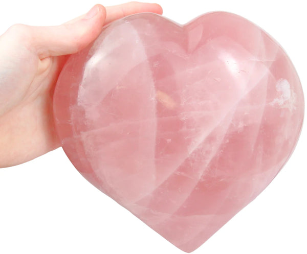Rozenkwarts edelsteen hart XL nr.02