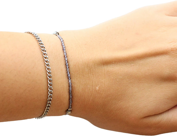Ioliet sparkle armband met schuifknoop