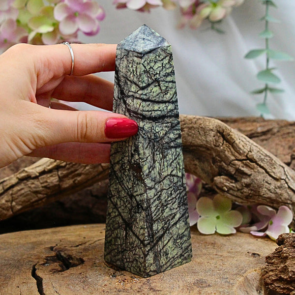 Serpentijn Jungle Jaspis obelisk nr.29