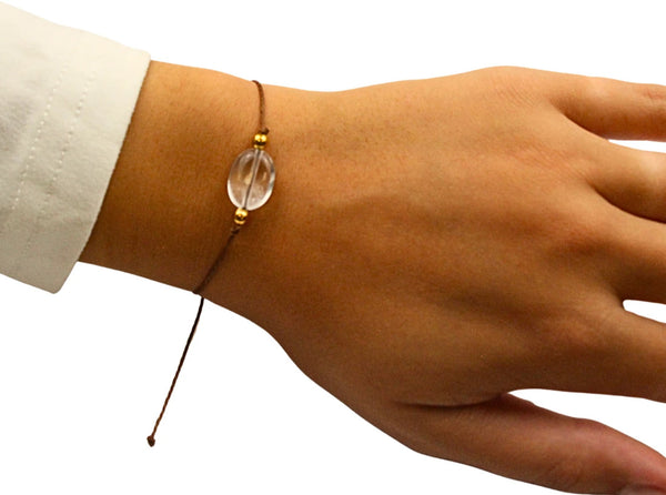 Geboortesteen armband april - Bergkristal