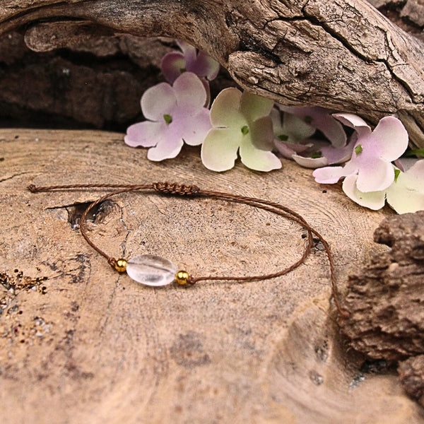 Geboortesteen armband april - Bergkristal
