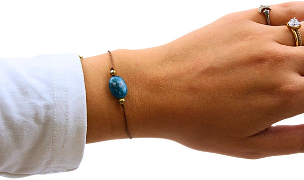 Geboortesteen armband september - Apatiet
