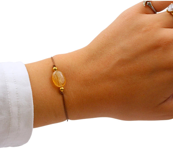 Geboortesteen armband november - Citrien