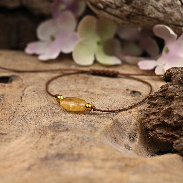 Geboortesteen armband november - Citrien