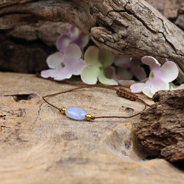 Geboortesteen armband december - Chalcedoon