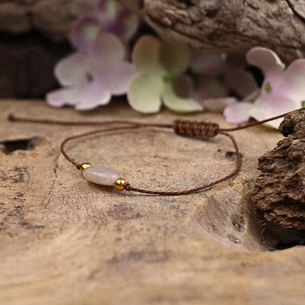 Geboortesteen armband Januari - Rozenkwarts