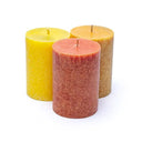 Kaarsen Stearine Sunset Geurloos Set Van Drie Wit