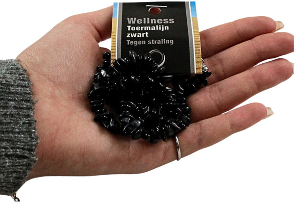 Toermalijn zwart splitketting + kaart