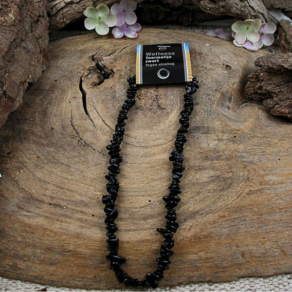 Toermalijn zwart splitketting + kaart