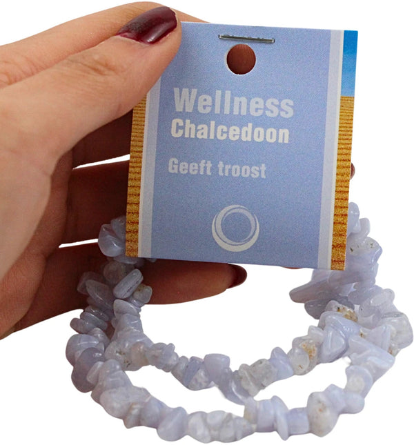 Chalcedoon splitketting + kaart