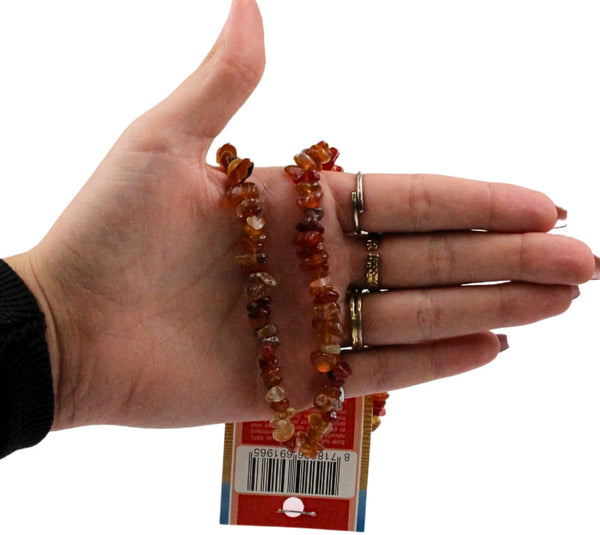 Carneool splitketting + kaart