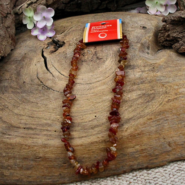 Carneool splitketting + kaart