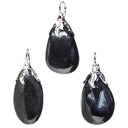 Edelsteenhanger Hematiet Met Metalen Oogje ±1.5-3cm