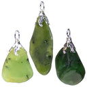 Edelsteenhanger Jade Met Metalen Oogje ±1.5-3cm